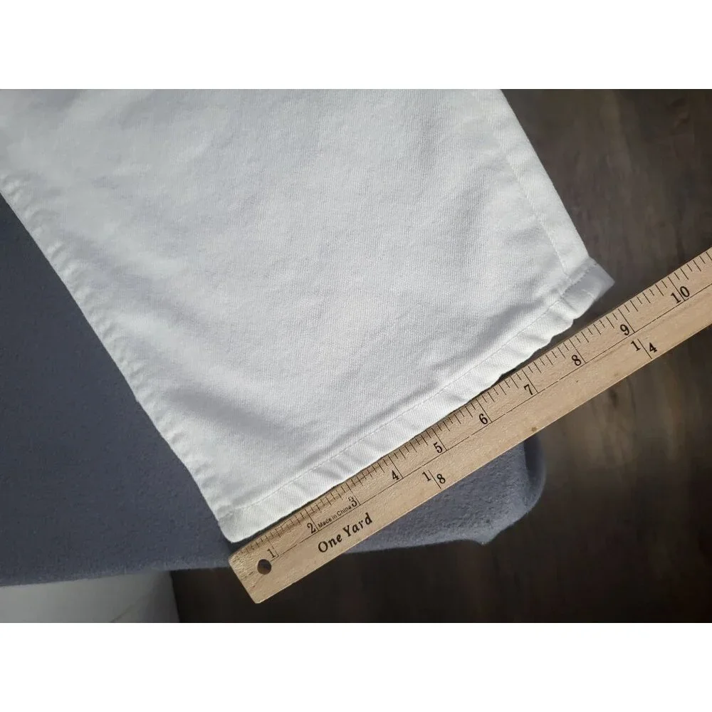 Nautica Women's SZ 16 High Rise White Denim Jeans Cropped Ankle - Picture 7 of 9